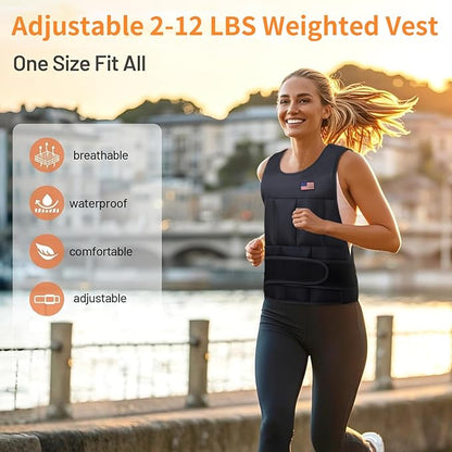 Adjustable Weighted Vest for Men Women,2-30 Lbs Adjustable Weighted Vest with Straps Womens Running Weight Vest for Walking Strength Training Fitness