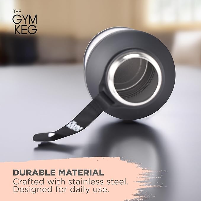 THE GYM KEG Stainless Steel Water Bottle - Leak-Proof, Insulated Beverage Container for Hot and Cold Drinks - Durable, Versatile and Kid-Safe - Keg Stainless Steel Bottle - New