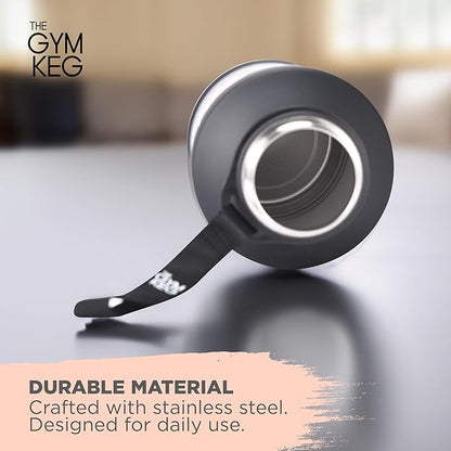 THE GYM KEG Stainless Steel Water Bottle - Leak-Proof, Insulated Beverage Container for Hot and Cold Drinks - Durable, Versatile and Kid-Safe - Keg Stainless Steel Bottle - New