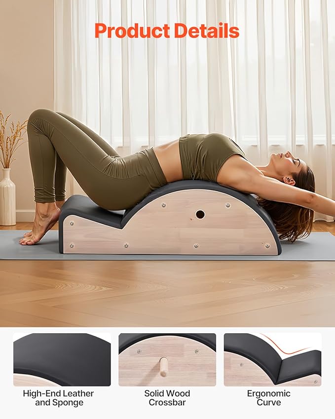 VEVOR Pilates Reformer Accessories for Home Gym, Include Reformer Box/Chair/Spine Corrector/Wall Mounted Machine/Jump Board/Foldable & Dual Resistance Springs