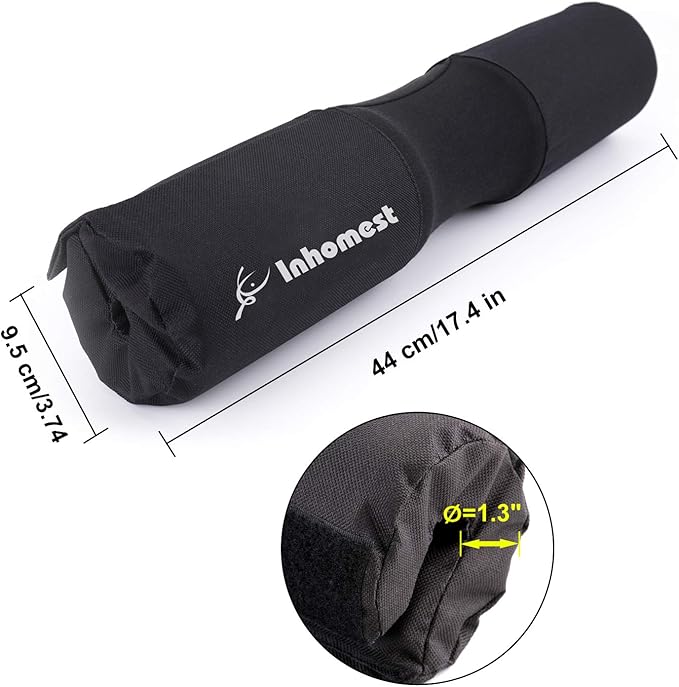 Barbell Pad Squat Pad for Squats Hip Thrusts Lunges Glute - Neck & Shoulder Protective Pad with Nylon Padding Support, Fit for Smith Machine and Olympic Standard Weightlifting Cushion