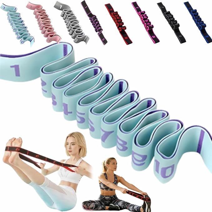 Fitness Resistance Bands with Handles, Fitness Resistance Band for Stretching and Yoga, Fashion Puller Exercise, Adjustable Bands for Full Body Stretching Shaping