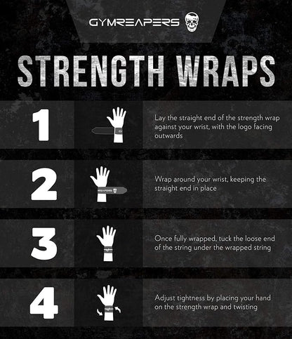 Gymreapers Strength Wrist Wraps for Cross Training, Olympic Lifting, Strength, WOD Workouts, Calisthenics - Strong Wrist Support for Men and Women - Fits All Wrist Sizes | Men and Women