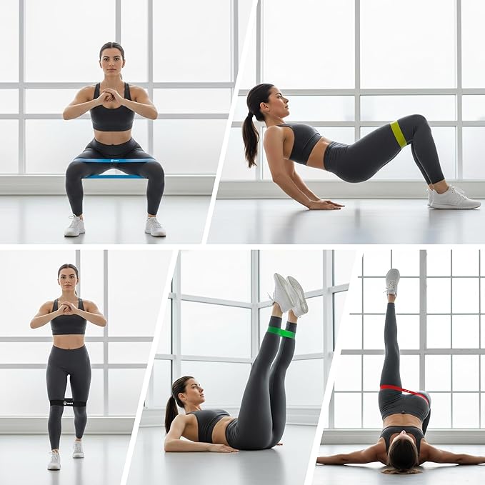Neart Fabric Resistance Bands Set of 5 – Premium Exercise Bands for Legs & Glutes, Non-Slip Workout Bands for Home, Fitness Equipment, Resistance Bands for Legs and Physical Therapy Bands