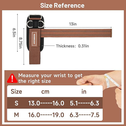 MANUEKLEAR Non-Slip Wrist Straps for Weightlifting Deadlifting, Gym Lifting Straps with D Rings for Cable Machine Workout, 10mm Neoprene Padded Weight lifting Wrist Wraps for Men Women