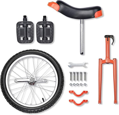 AW 16/18/20/24 Inch Wheel Outdoor Unicycle Adjustable Seat Exercise Bicycle Fit Adults Kids Outdoor Sports Fitness Exercise, for Choice