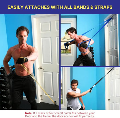 Anchor Gym Door Anchor for Exercise Bands - Resistance Door Anchor for Body Weight Straps, Resistance Band Door Anchor for Strength Training, Yoga, Home Gym, Physical Therapy