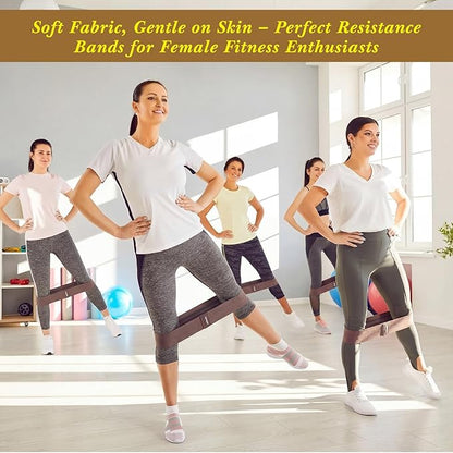 10 Pcs Resistance Bands for Workout Fabric Exercise Bands for Legs and Butt Glutes Workout Band for Women Men Yoga, Pilates, Fitness