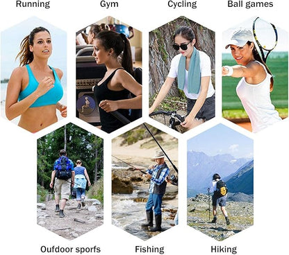 INNOLIFE 6 Pack Cooling Towels Breathable Ice Towel for Sports, Gym, Fitness, Running, Hiking, Yoga - Blue