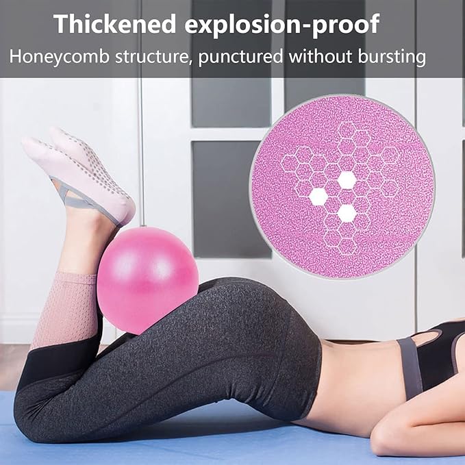 Small Exercise Ball 9 inch Pilates Ball Mini Yoga Ball Anti Burst Balance Physical Therapy Balls