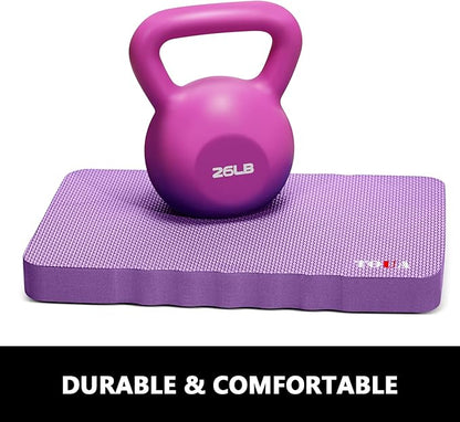 TOUA Kneeling Pad Thick Extra Large High Density Foam Comfort Kneeling Pad for Work Gardening Yoga Exercise Garden Knee Pad, Purple 2 Pack