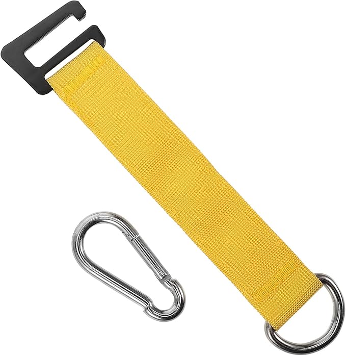 Pull-up Hooks and Heavy-Duty Hanging Straps for Gym Equipment, Yellow Safety Hooks for DIY Cable Machines and Swing Sets, Fitness Accessories for Workout and Bodyweight Training