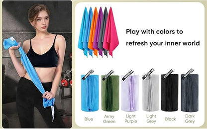 Wuwahlod Microfiber Quick-Dry Gym Towel – Ultra Absorbent, Odor-Free, Lightweight & Compact for Sports, Travel, and Fitness（16x32 inches）