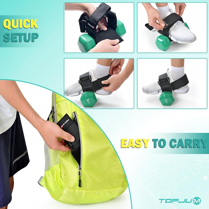 Dumbbell Foot Attachment, Tibialis Trainer, Adjustable Ankle Weights, Ankle Straps for Weight Lifting, Leg Workouts at Home for Hip Flexors, Shin Splint, Hamstring Curls, Leg extensions