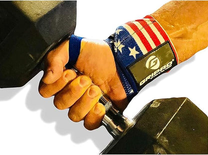 Gripad 12" x 3" Weight Lifting Support Wrist Wraps, Strong Wrist Wraps, 2 Thumb Loops – Great for Weightlifting, Powerlifting, Bodybuilding, Strength & Cross-Training.