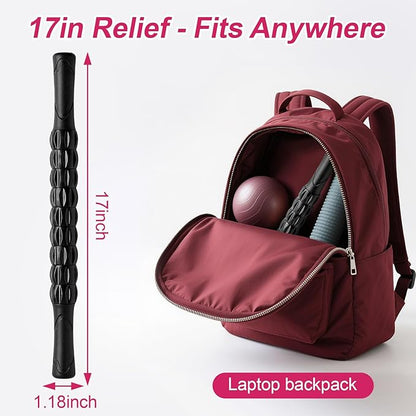 Massage Roller, Muscle Roller Stick, Therapy Roller Stick for Legs, Calf, Thigh, Lipo Roller for Relief Muscles, Deep Tissue Massage Rolling Pin for Trigger Points, Help Sore Muscle Recovery