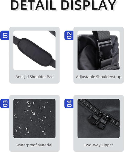 Sports Duffle Bag Gym Bag for Men with Shoe & Wet Compartments Yoga Swim Bag Weekend Travel Accessories（Black）