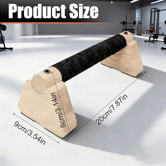 Wooden Fitness Equipment Parallettes Bars Push Up Bars & Calisthenics Bar Handstand Blocks and Pushup Handles for Men