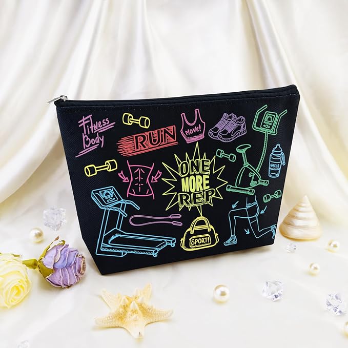 Fitness Gifts Women Gym Bag Cool Gifts for Gym Rats Workout Bag for Women Personal Trainer Gifts Crossfit Accessories Fitness Lovers Gift for Sister Friend Female Travel Toiletry Pouch