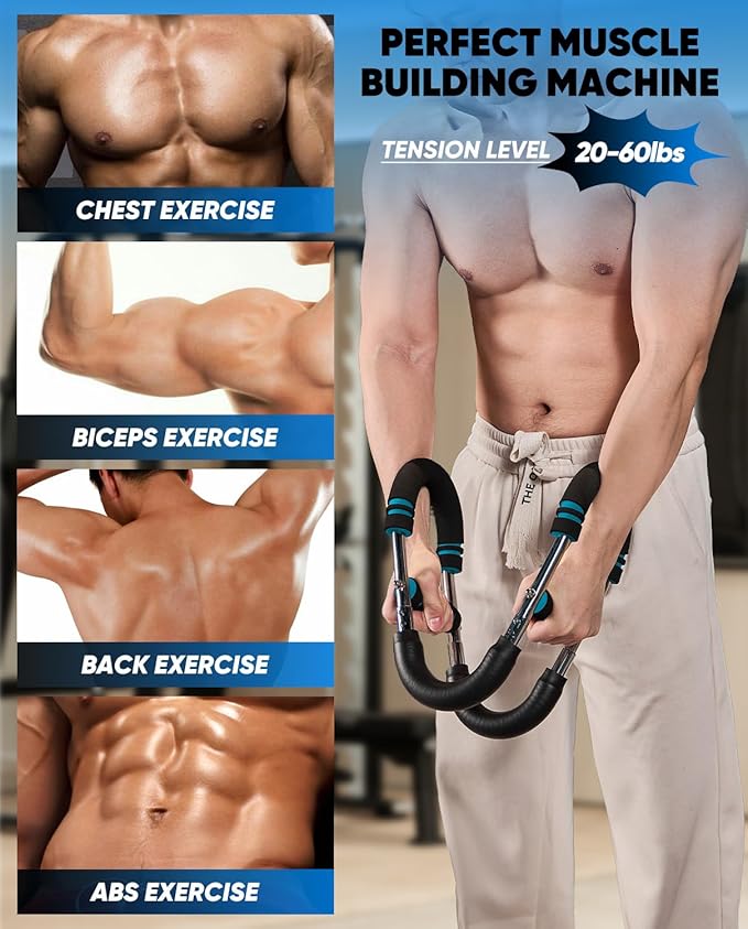 2026 New Saker PowerTwist Arm Trainer, Adjustable Forearm Strengthener, Arm Exercise and Chest Workout Equipment for Home Gym, for Men, Ideas for Fitness Enthusiasts