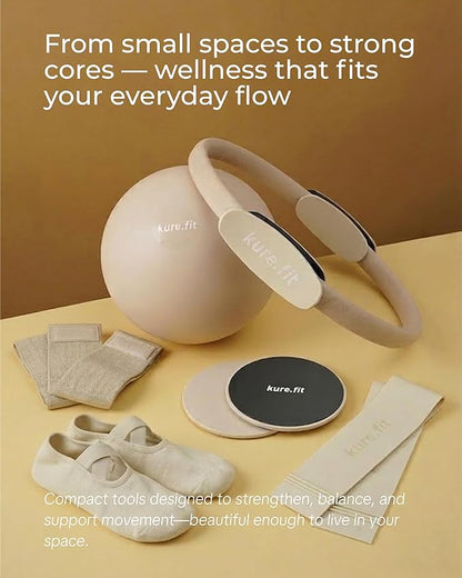 Pilates Kit for Women – Home Pilates Equipment Set with Ring, Ball & Resistance Bands | Pilates Starter Kit with Accessories in Gift Box