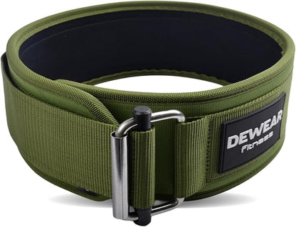 Durable Weight Lifting Belt, 4'' Wide Gym Belt for Bodybuilding, Powerlifting, Squats, Deadlift - Provides Lumbar Support & Stability for Men & Women