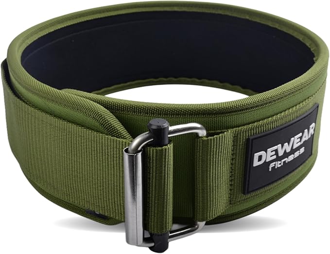 Durable Weight Lifting Belt, 4'' Wide Gym Belt for Bodybuilding, Powerlifting, Squats, Deadlift - Provides Lumbar Support & Stability for Men & Women