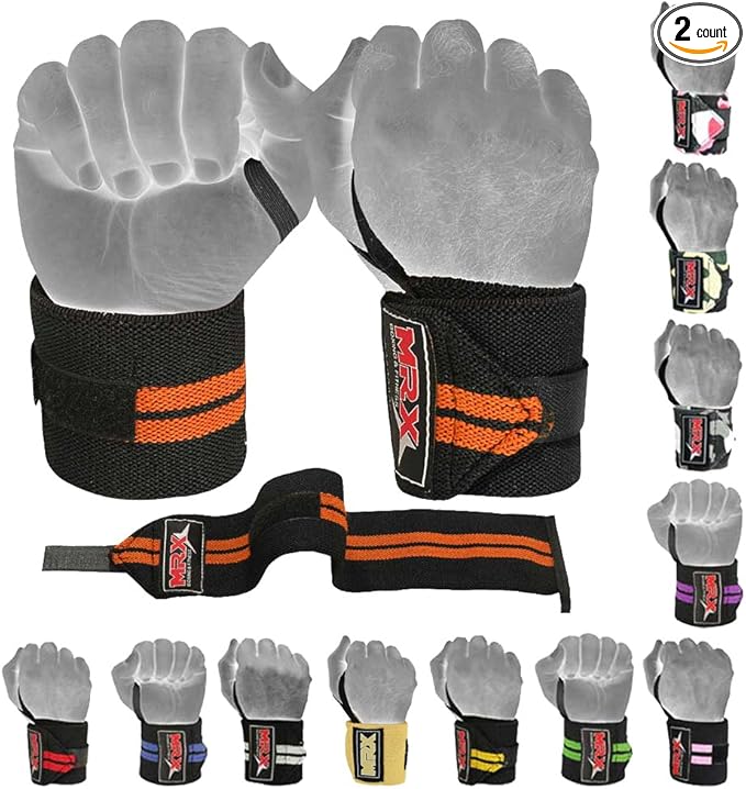 MRX Weight Lifting Gym Training Wrist Wraps for Wrist Support Bodybuilding Workout Wrap Men/Women