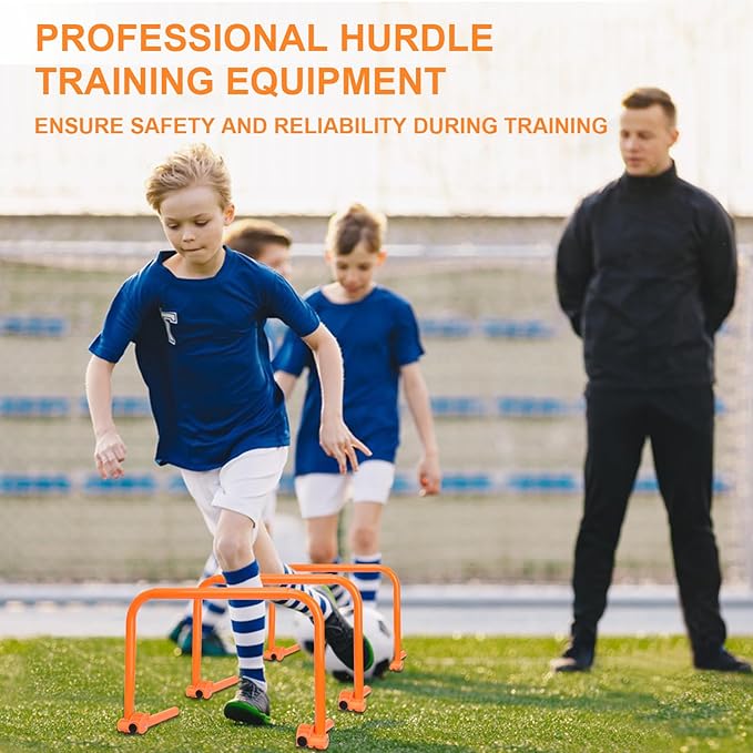 Hikeen Agility Speed Training Hurdles, Adjustable Agility Training Hurdles for Football, Basketball, Soccer Hurdles Training Equipment Set