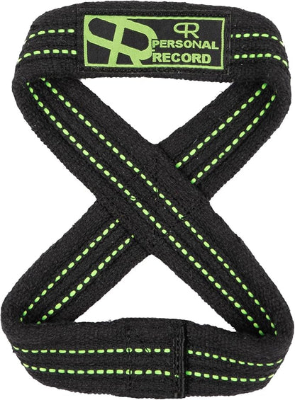 Deadlift Straps - Figure 8 Weightlifting Straps for Powerlifting, Bodybuilding, Strongman – Heavy Duty Grip Support Wrist Wraps for Men & Women