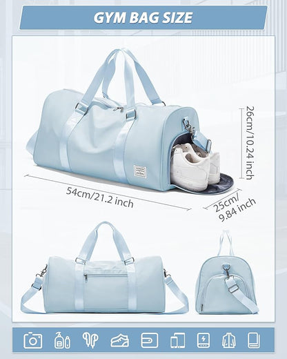 Gym Bag Womens,Travel Duffel Carry on Bag Sport Tote Bag Weekend Overnight Bag