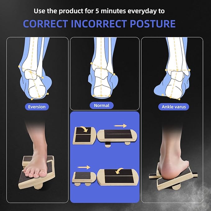 Juoe Ankle Strengthener & Axis Board for Physical Therapy,Blackboard Foot Trainer and Foot Strengthener,Stability Exercises,Plantar Fasciitis Relief,Posture Corrector,Axisboard for Leg Stability