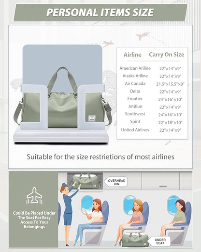 Gym Bag Womens,Travel Duffel Carry on Bag Sport Tote Bag Weekend Overnight Bag