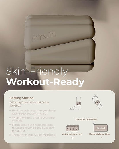 Pilates Weight | Wrist & Ankle Weights for Women | Weighted Bangles | 1LB/ 2LB Each (Set of 2)