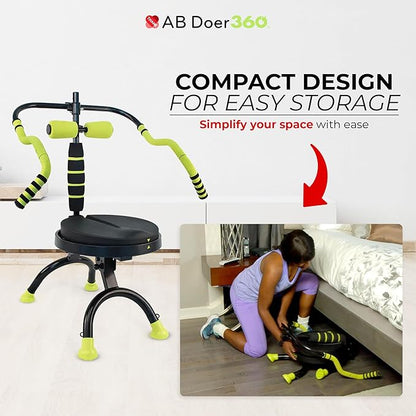 AB Doer 360 - Ab Fitness Machine System Provides An Abdonimal And Muscle Activating Workout with Aerobics to Burn Calories and Workout