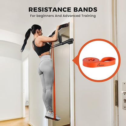 Sportneer 2026 Upgrade Pull up Bar for Doorway with Folding Handle, Door Pull up Bar Door Frame Multi-grip Upper Body Trainer, 440lb, Indoor Fitness for Home Gym Strength Training - US Patent Pending