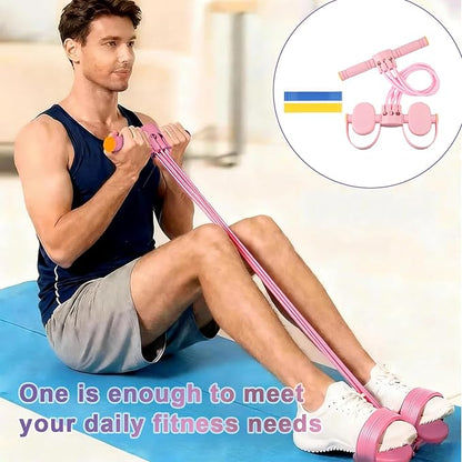 Pedal Resistance Band with Handle,Upgrade 6-Tube Detachable Yoga Bands,Multi-Functional Resistance Band Fitness Equipment, for Full Body Stretching, Shaping and Fat Reduction Training