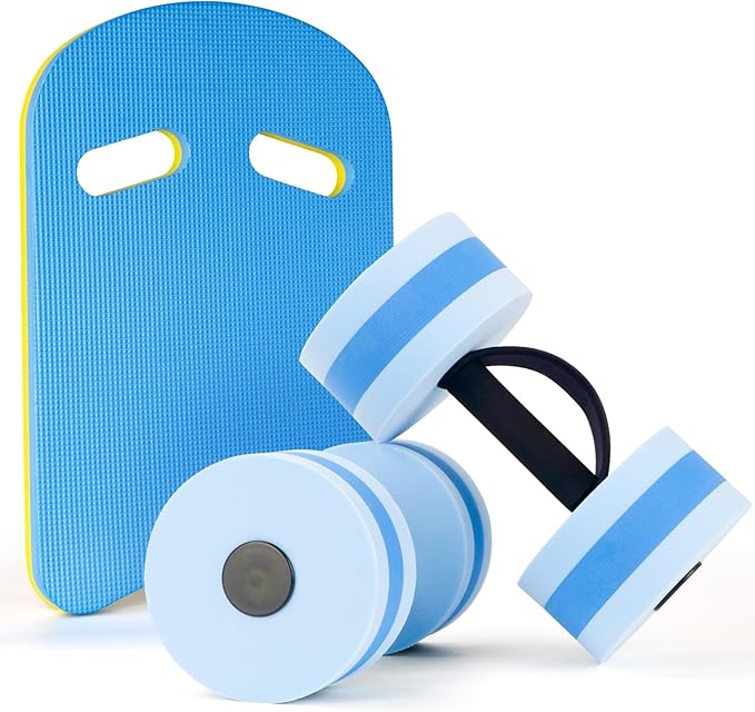 UNAOIWN Water Weights for Pool Exercise 2Pcs Water Dumbbells Aerobics Pool Barbells Lightweight Resistance Aquatic Dumbbell for Swimming