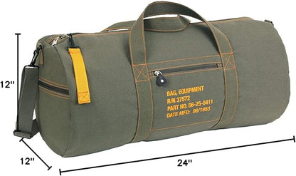 Rothco Canvas Equipment Duffle Bag – Travel & Gym Bag with Heavyweight Cotton Canvas Material – Great for Storing Gear, Clothing, and More