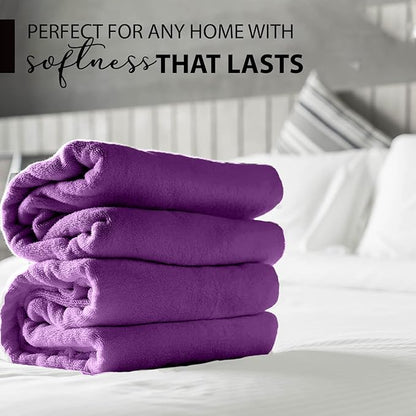 100% Cotton Bath Towels, 24x48 Pack of 6 Towels, Quick Dry, Highly Absorbent, Soft Feel Towel, Gym, Spa, Bathroom, Shower, Pool, Luxury Soft Towels (Light Purple, 24x48-6 Pack)