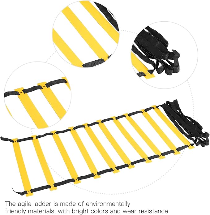 EVTSCAN Agility Ladder Polypropylene Training Agility Speed Ladder Stairs Footwork for Soccer Fitness Accessory