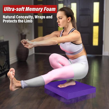 Balance Pad- Foam Balance Pad for Workout, Non-Slip & Water-Resistant Stability Trainer Mat, Soft TPE Exercise Foam Mat for Rehabilitation Stability,Physical Therapy,Fitness,Yoga (15.7" * 13" * 2")