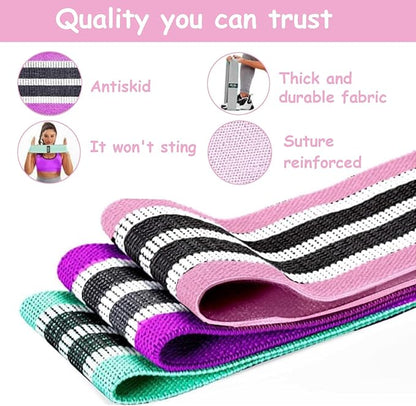 Resistance Bands for Working Out, Resistance Bands, 3 Set of Stretch Exercise Workout Bands for Booty Legs, Booty Band for Yoga Starter Set, Pilates, Working Out Hip Thigh Glute Bands Set