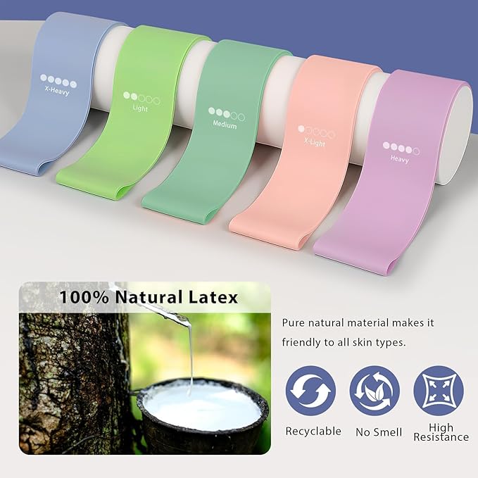1 Pack Resistance Band for Men and Wowen, Rubber Band for Pilates,for Yoga, Latex Band for Working Out