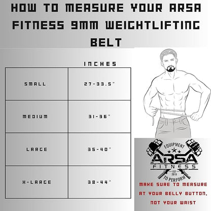Arsa Fitness Leather Weightlifting Belt for Powerlifting, Bodybuilding, Deadlifting, Squatting, Lower Back Support Adjustable Buckle for Men & Women - SKINZ Series (Dark Blue, X-Large)