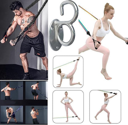Heavy Duty Fitness Workout Resistance Band Wall Anchor and Wall Anchor Screw Fittings Suitable for Strength Training Physical Exercises in Home Gyms