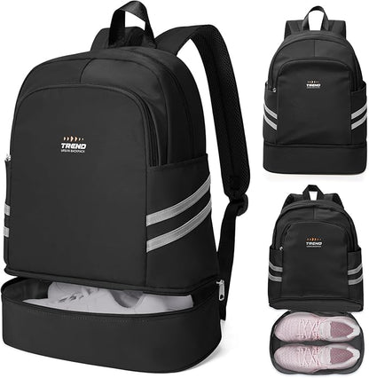 coofay Gym Backpack For Women Waterproof Sports Backpack With Shoe Compartment Lightweight Travel Backpacks Small Gym Bag Dance Volleyball Backpacks