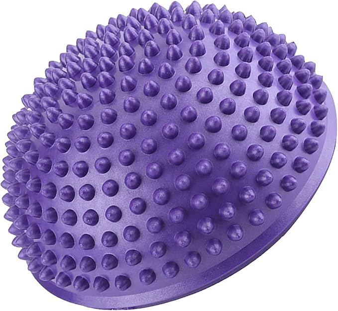 Yoga Half Balls, PVC Inflatable Yoga Exercise Ball Yoga Balance Disc for Yoga Fitness Home Gym Workout(purple)