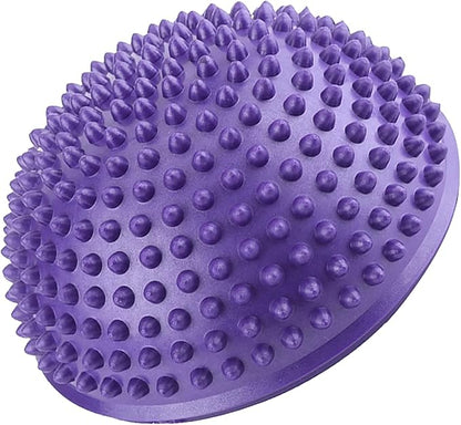 Yoga Half Balls, PVC Inflatable Yoga Exercise Ball Yoga Balance Disc for Yoga Fitness Home Gym Workout(purple)
