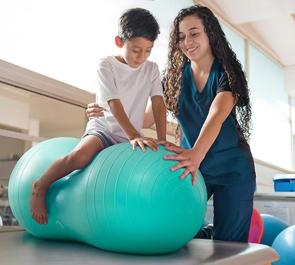 Peanut Ball - Exercise Ball Anti Burst Yoga Ball for Labor Birthing, Physical Therapy for Kids, Core Strength, Flexible Seating, Home & Gym Fintness, Sensory Chair Wiggle Seat for Boys and Girls